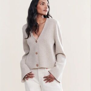 Jenni Kayne Chelsea Cardigan Oatmeal XS